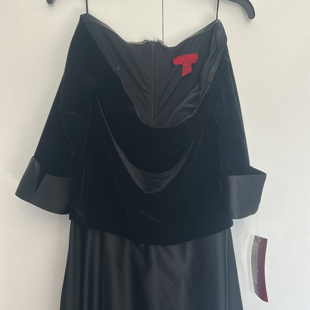 JS Collection - Elegant Black Evening Gown - Picture 3 of 6